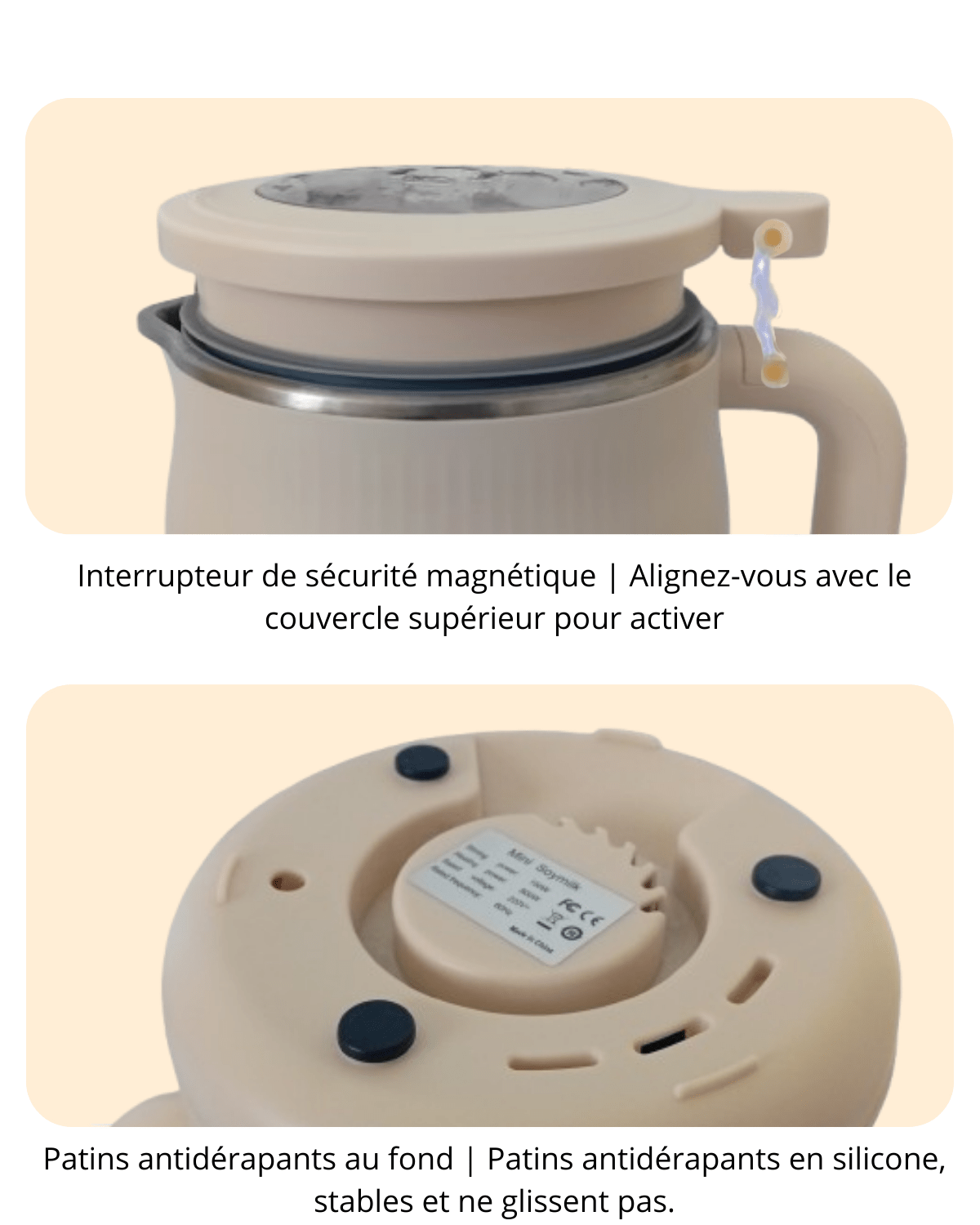 Instruction du mixeur pour son bon fonctionnement